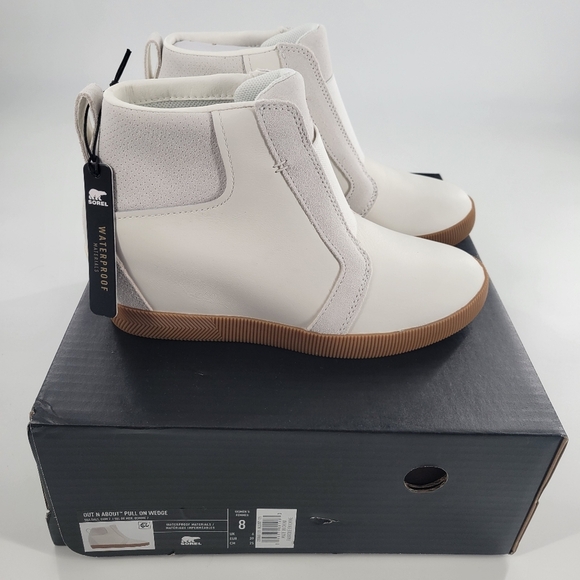 Sorel OUT N ABOUT PULL ON WOMEN'S WEDGE Sz 9 Sea Salt New - Picture 6 of 7